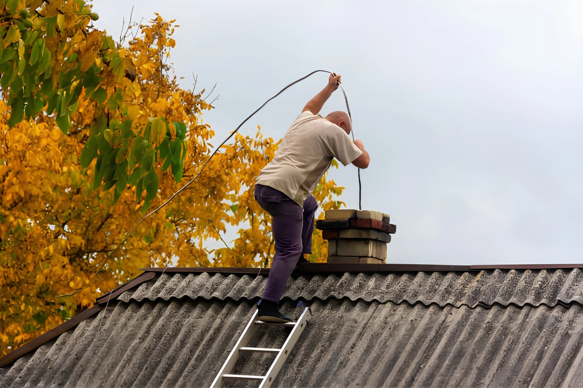 Chimney soot removal
