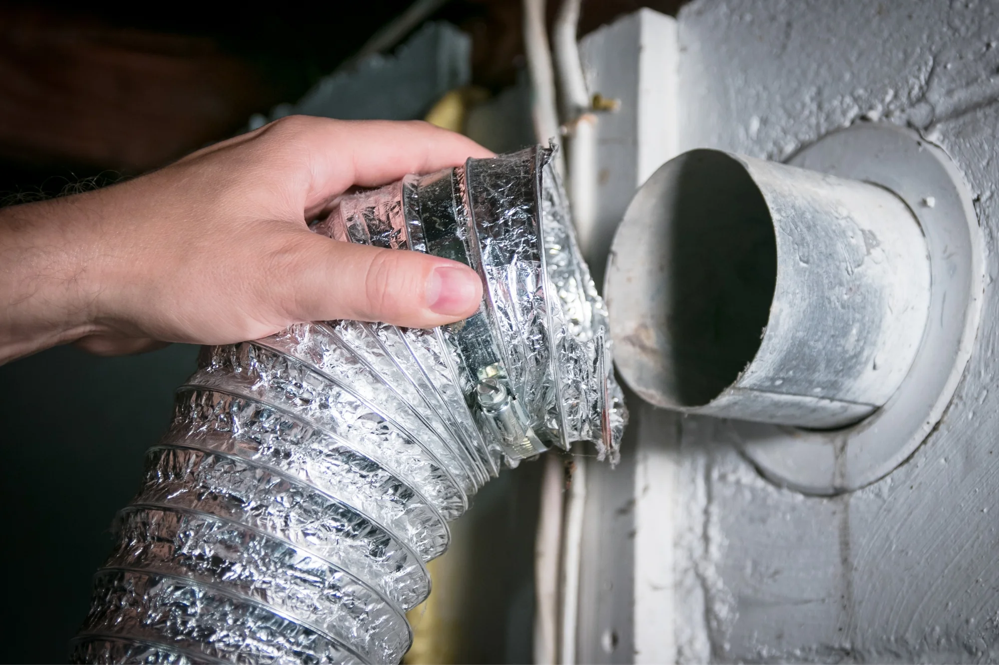 Dryer duct cleaning